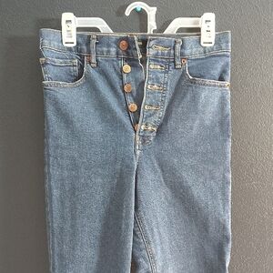 Express Women's High Rise Button Up Denim Jeans